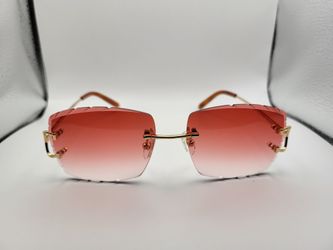 Cartier Rimless Glasses(Red-Pink)