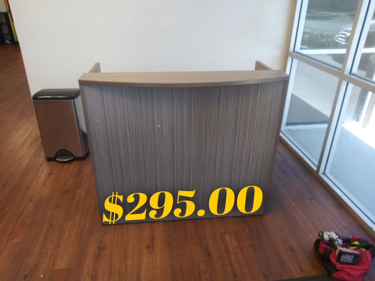 L-shaped Reception Desk with Lacquer Finish – Anzhap Reception Desk. 4’ And 6’ For $100 More. Also available in L-shaped and 12 different colors.