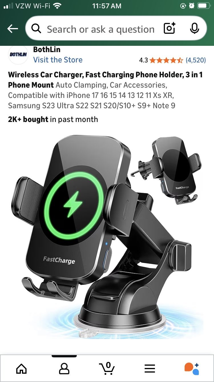 Wireless car charger.