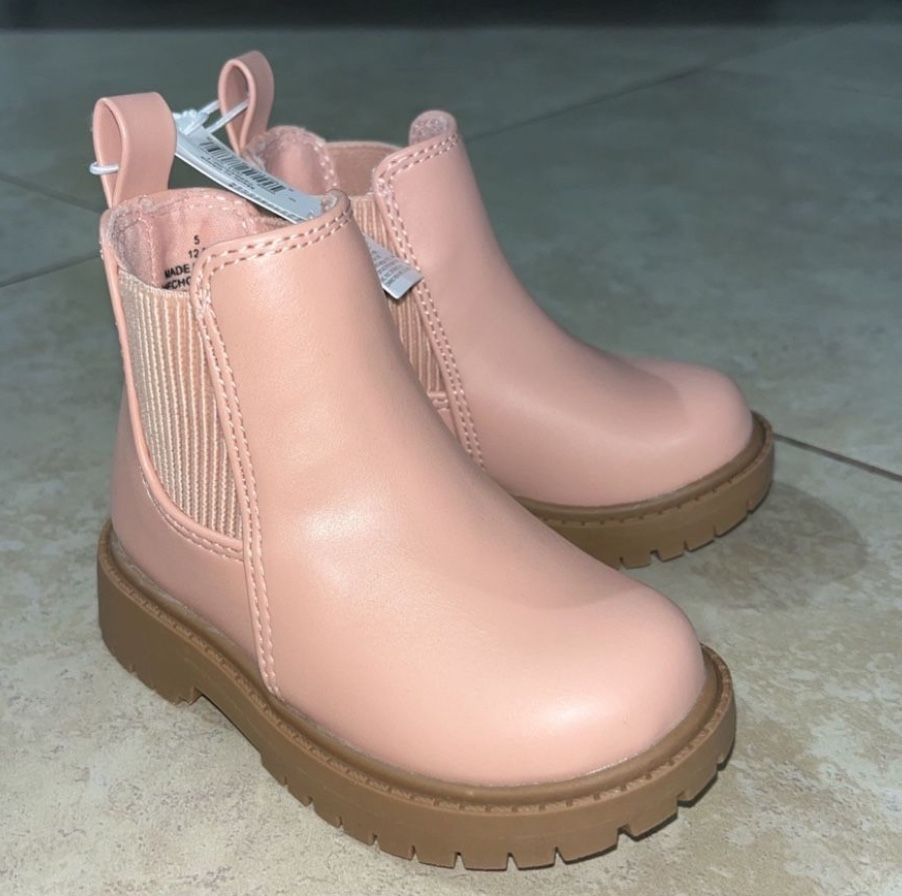 Old Navy Toddler Girl’s Pink Ankle Boots, Size 5