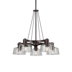 Dimmable Tiered Chandelier 6 Light New In Box