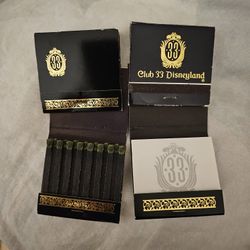 Set Of 4 Club 33 Matchbooks And Note Pad Disneyland Exclusive