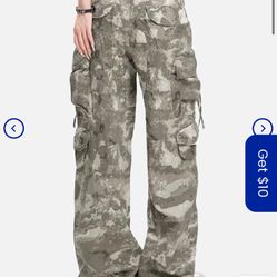AELFRIC EDEN CAMOUFLAGE MULTI POCKET CARGO PANTS