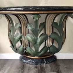 Iron & Marble Console Table