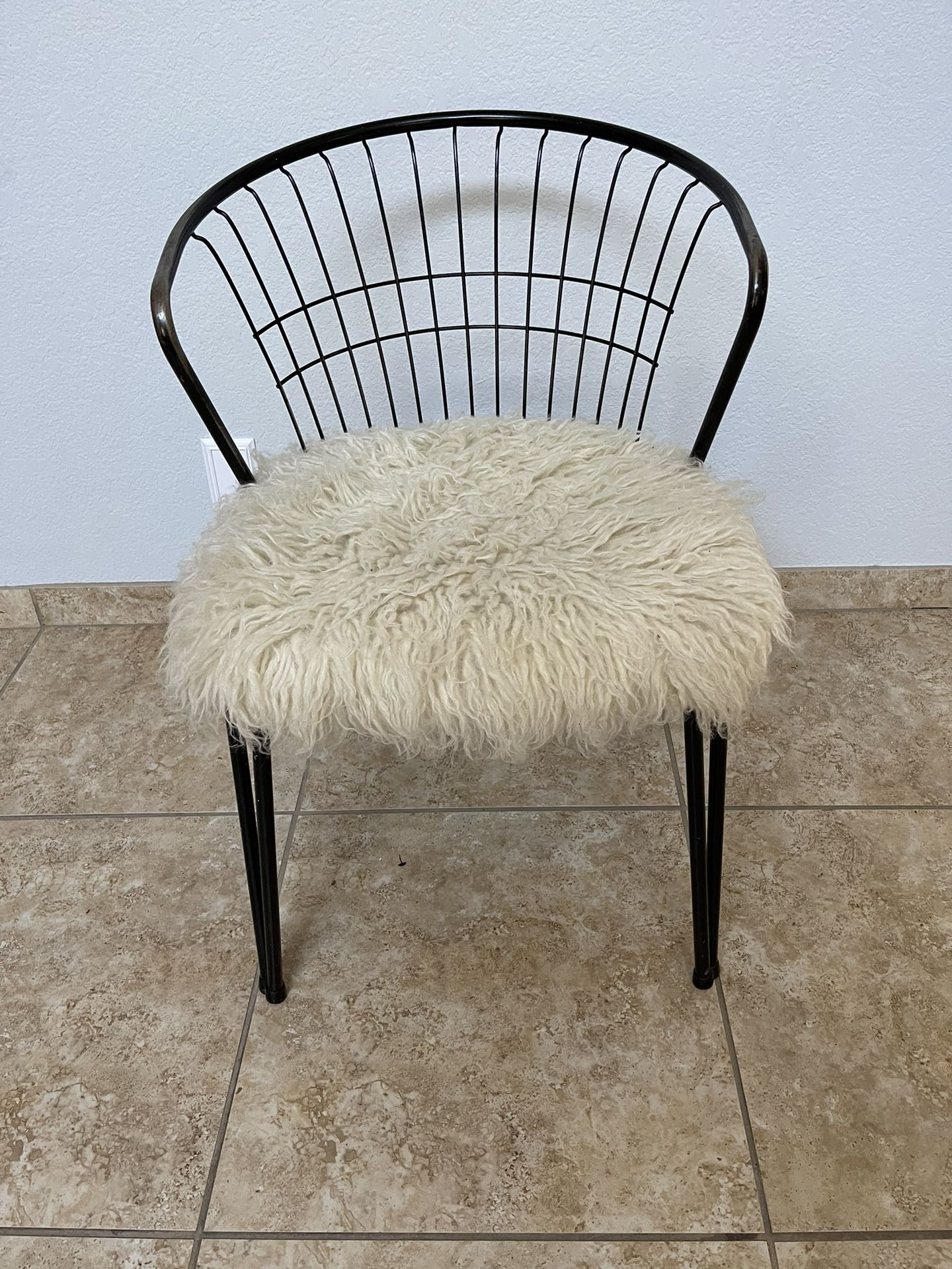 Mid Century Chair  W/ Real Wool