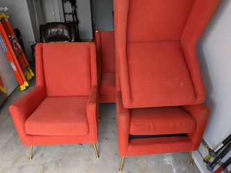 Set of 2 Mid-Century Modern Accent Chairs