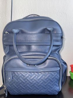 Vegan Leather Midnight Blue Bobbieroo Diaper Bag