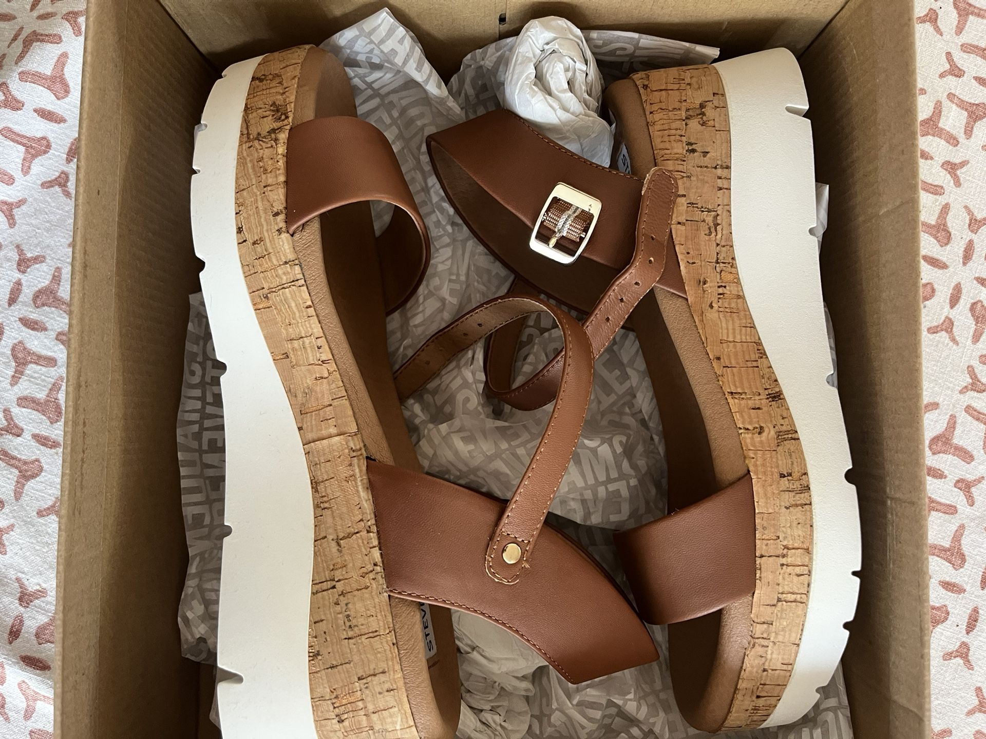 Women’s Steve Madden Roselita Cognac Sandals 7.5