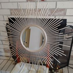 allen + roth Sunburst Wall Mirror 34x34 