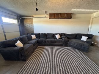 Gray Sectional Sofa Couch Sala 