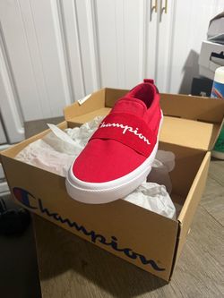 Champion Red Slip-On Sneakers