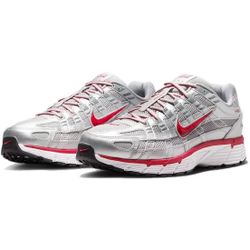 Nike P 6000 Metallic Silver Gym Red