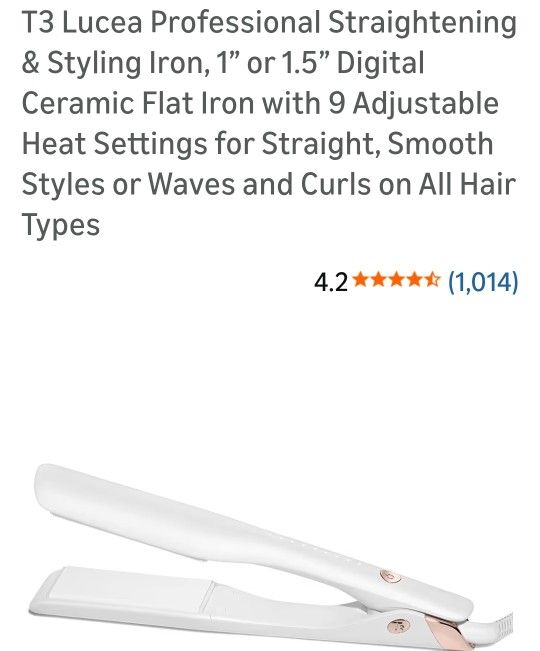 T3 Lucea Professional Straightening & Styling Iron, 1.5” Digital Ceramic Flat Iron