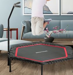 NEW Foldable Mini Trampoline for Fitness Exercise Workout Indoor and Outdoor