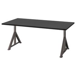 IDÅSEN
Desk, black/dark gray, 63x31 1/2 "