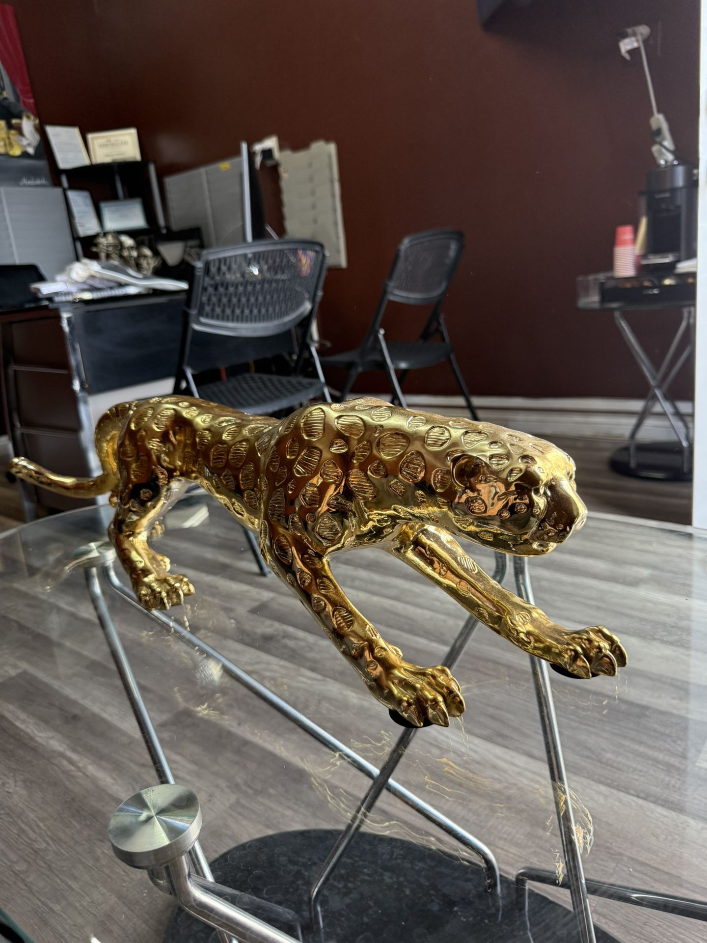Golden Tiger Scuplture
