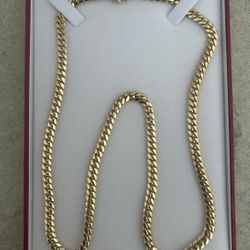 14k Miami Cuban Link chain 24"