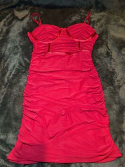 Windsor deep red scrunch dress (medium fits small)