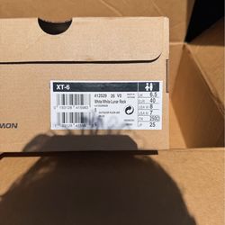 Salomon XT-6 White/White Lunar Rock SZ USW 8/USM 7
