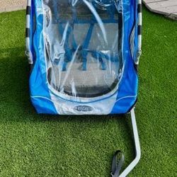 INSTEP 2 Seat kid child bike trailer great all accessories included!