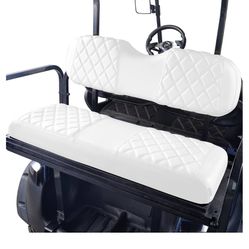Golf Cart Diamond Seat Covers Kit, Compatible EZGO Club Car Yamaha Front Or Back Seat,Aftermarket Rear Common Seat Cushion, No Need to Staple, 