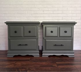 Pair of Vintage Green Nightstands