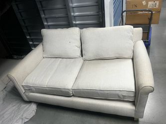 Beige Couch and Loveseat