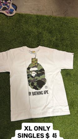 White camo bape ape shirt Size XL
