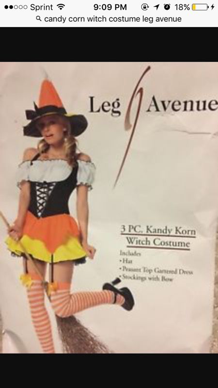 Candy Corn Witch Costume