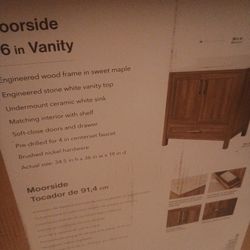 36in Brown bathroom vanity