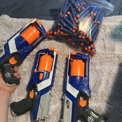 Nerf Guns Lots Of Bullets