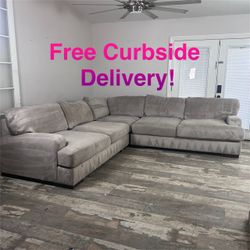 Free Curbside Delivery! Nice Plush Sectional Couch