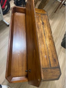 Wood coffee table with storage and 2 side tables