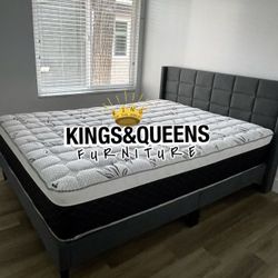 New Queen Bed Frame With Mattress 