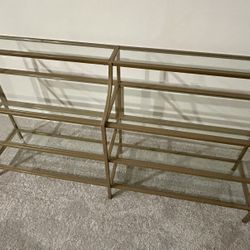 ** Like New - Gold Metal Decorative Stand