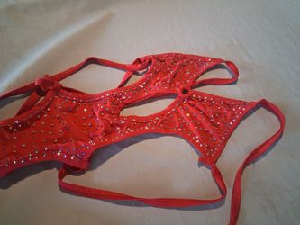 Swarovski crystal onsie, red