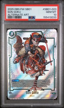 PSA 10 SON GOKU SB01-023 ALT/FULL ART DRAGON BALL: MANGA BOOSTER 01 Fusion World