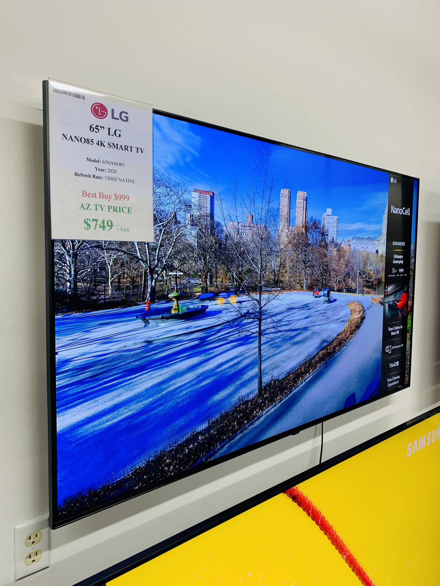 LG 65” NANO CELL 4K SMART TV - 120HZ HDMI 2.1 - AMAZING COLORS - SUPER THIN! $50 DOWN TAKE IT HOME
