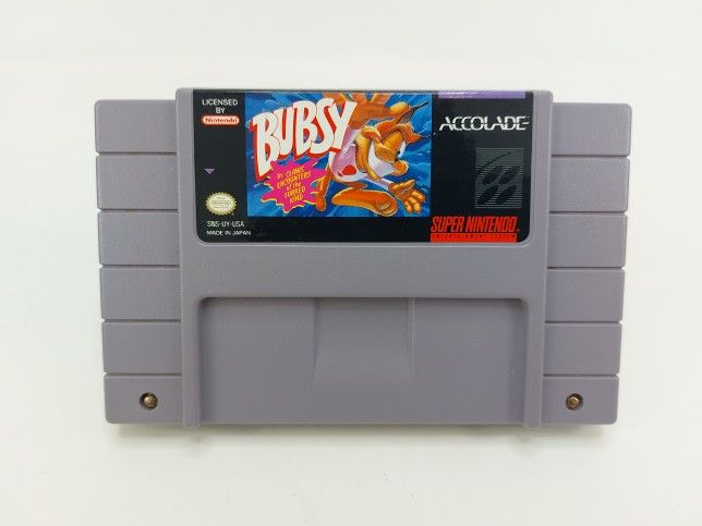 Bubsy Super Nintendo SNES Original Authentic Retro Classic Game TESTED