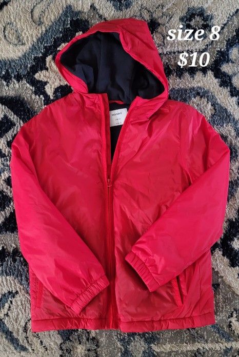 Boy Windbreaker Fleece Size 8