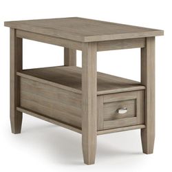 Distressed Gray Warm Shaker Side Table