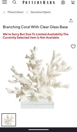 Pottery barn coral decor