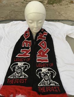 IRON MAIDEN SCARF IRON MAIDEN LEGACY OF THE BEAST IRON MAIDEN CD 