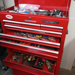 Rolling Tool Box With Tools