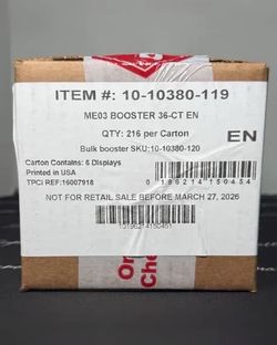 Perfect Order booster box sealed case ME03 new pokemon