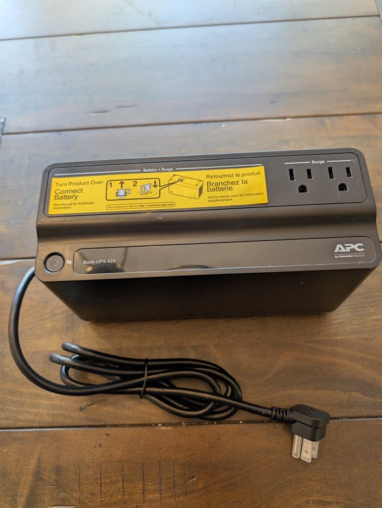 APC UPS Battery Backup Surge Protector, 425VA Backup Battery Power Supply