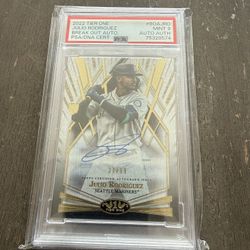 2022 julio rodriguez topps rookie auto 37/99 psa mint