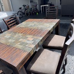 Solid Wood Dining Table and chaird