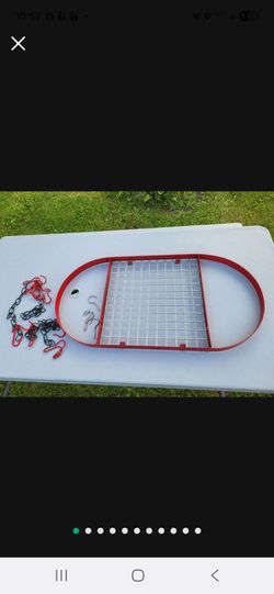 Kitchen red iron hanging pot and pan rack
Similar to style in the catalog image attached