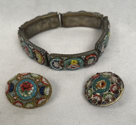 Vintage Italian Style Micro Mosaic Set 